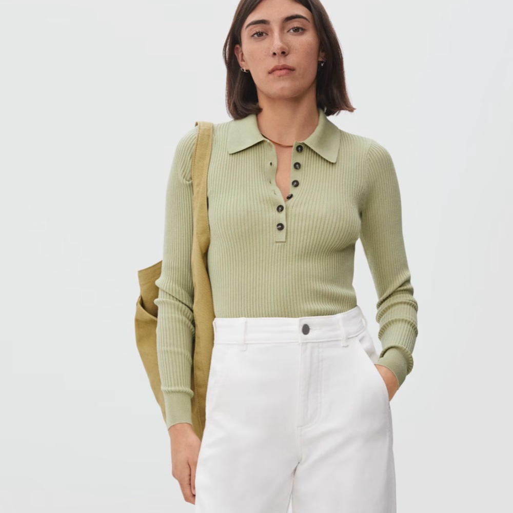 The Merino Long-Sleeve Polo - XS
